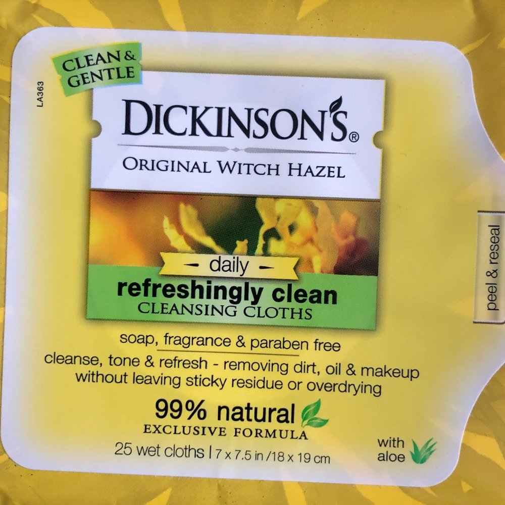 Dickinson's Original Witch Hazel Daily Cleansing Cloths, 8, 24 Cloths/Package - Picture 2 of 3